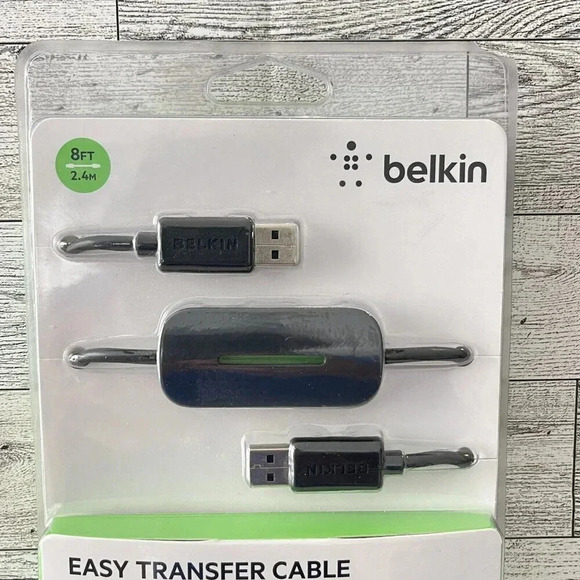 NEW SEALED Belkin Easy Transfer Cable For Windows 8 - 8 ft 2.4 m USB 2.0 - Picture 3 of 4
